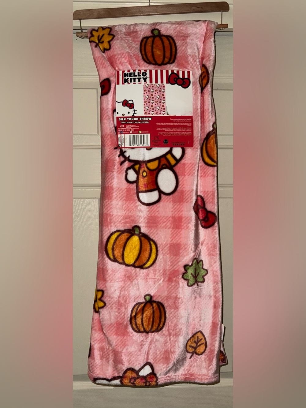 Hello Kitty Fall Blanket, 50”x70”